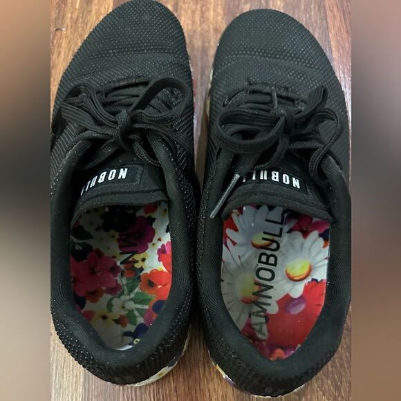 Nobull Black Sneakers with Floral Sole (UNISEX) - Picture 6 of 8